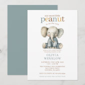 Grillige Olifant Baby Shower Kaart (Voorkant / Achterkant)