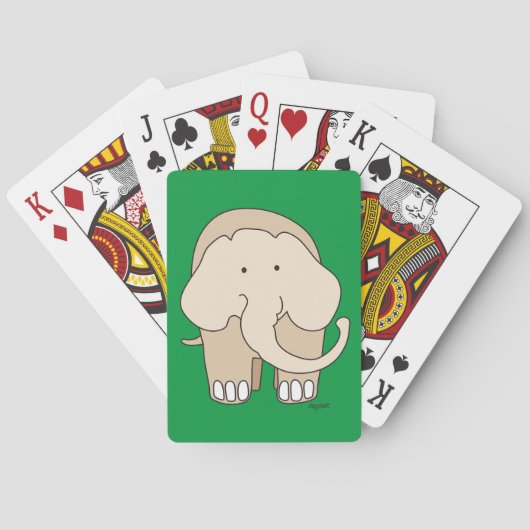 grillige olifant pokerkaarten (Achterkant)