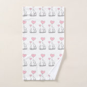 Grillige olifanten en hartballonnen bad handdoek (Handdoek)