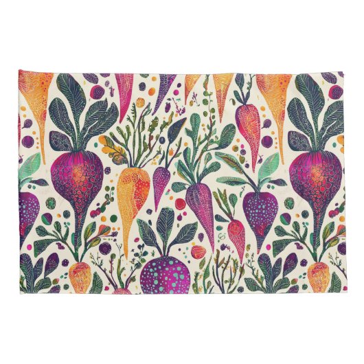 grillige oogst levendige moestuin kussensloop (Achterkant-Rechts)