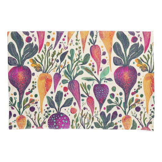 grillige oogst levendige moestuin kussensloop (Voorkant-Links)