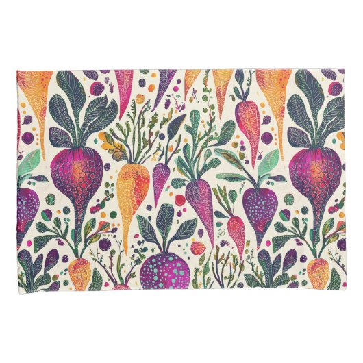 grillige oogst levendige moestuin kussensloop (Voorkant-Rechts)