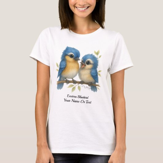 grillige oosterse bluebird t-shirt (Voorkant)