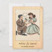  grillige paar voorstel komische bruiloft kaart (Voorkant)