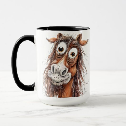 Grillige paard mok (Links)