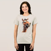 Grillige paard Tri-Blend shirt (Voorkant volledig)