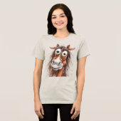 Grillige paard Tri-Blend shirt (Voorkant volledig)