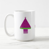 Grillige Paarse Kerstbomen Koffiemok (Links)