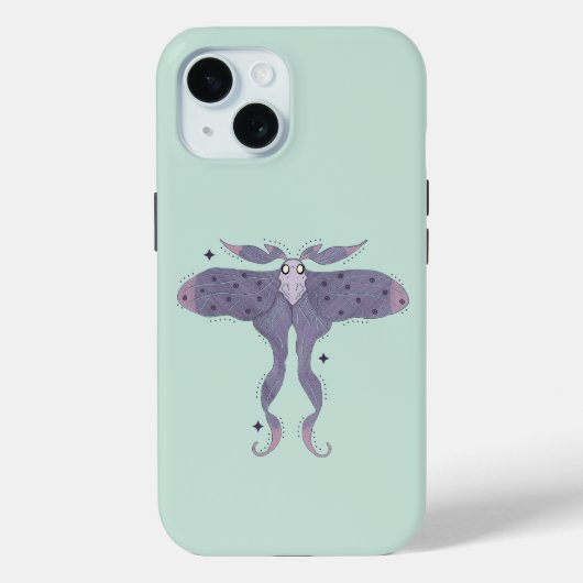 Grillige Paarse Mot met Sterrenvonken Case-Mate iPhone Case (Achterkant)