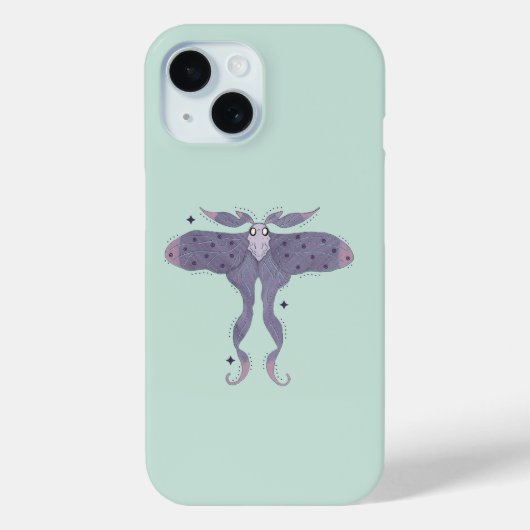 Grillige Paarse Mot met Sterrenvonken Case-Mate iPhone Case (Achterkant)