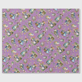 grillige Paarse Waterverf paashaas Cadeaupapier (Vlak)