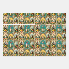  grillige paasdagen. Paaslam, Pasen Inpakpapier Vel