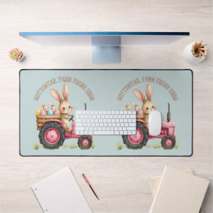 Grillige Paashaas Boerderij Vintage Tractor Bureaumat