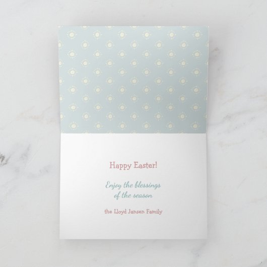 Grillige Paashaas Paaseieren Krans Kaart (Binnen)