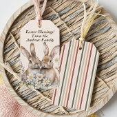 grillige paaspastel custom bunny cadeaulabel