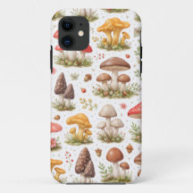 Grillige Paddenstoel Patroon – Vintage Botanisch
