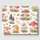 Grillige Paddenstoel Patroon – Vintage Botanisch Gastenboek (Voorkant)