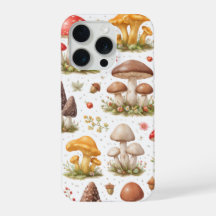 Grillige Paddenstoel Patroon – Vintage Botanisch