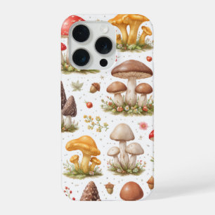 Grillige Paddenstoel Patroon – Vintage Botanisch iPhone 15 Pro Case
