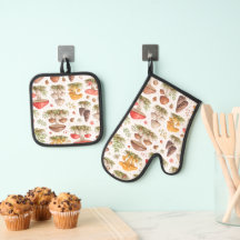 Grillige Paddenstoel Patroon – Vintage Botanisch