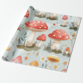 Grillige Paddenstoelen Inpakpapier (Uitgerold)