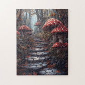 grillige paddenstoelenbospad legpuzzel (Verticaal)