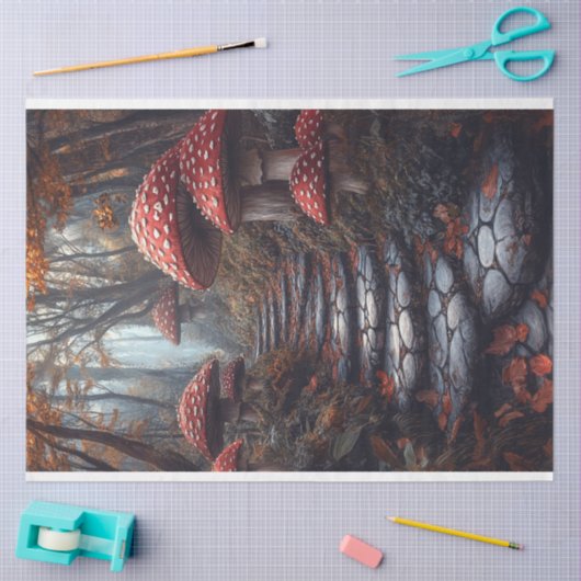 grillige paddenstoelenontkoppeling tissuepapier (Craft)