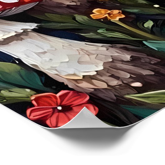 grillige paddenstoelentuin poster (Hoek)