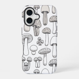 Grillige Paddenstoelpatroon iPhone 16 Hoesje