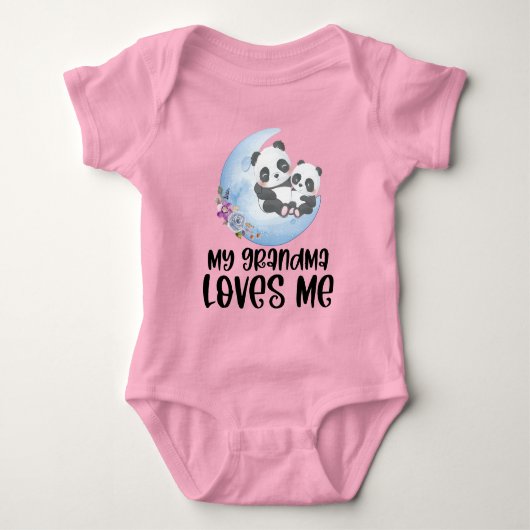 Grillige Panda's 🐼 Cadeau voor Kleinzoon Romper (Voorkant)