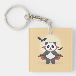 Grillige Pandatovenaar met Magische Hoed Sleutelhanger