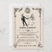 grillige party skeletten tot de dood kaart (Voorkant)