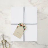 Grillige Pastel Bloemboog Cadeaulabel (Met Touw)