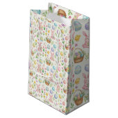 Grillige Pastel Paashaas & Bloempatroon Klein Cadeauzakje (Achterkant Gekanteld)