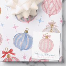 Grillige pastel roze kerstboog ornament