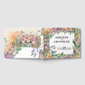 Grillige Pastel Waterverf Wilde Bloemen Bruiloft Gastenboek (Volledig)