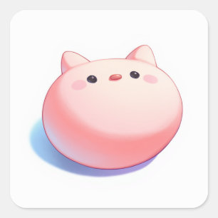 grillige pastelillustratie vierkante sticker