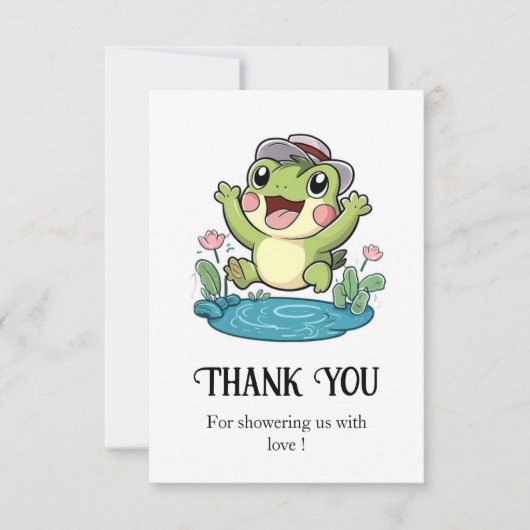 grillige pastelkikker Baby shower Bedankkaart (Voorkant)
