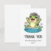 grillige pastelkikker Baby shower Bedankkaart (Voorkant / Achterkant)