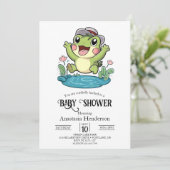 grillige pastelkikker Baby shower Kaart (Staand voorkant)