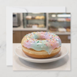 Grillige Pastelkleurige Glasglazuur Donut   Kaart