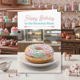 Grillige Pastelkleurige Glasglazuur Donut Moeders  Kaart
