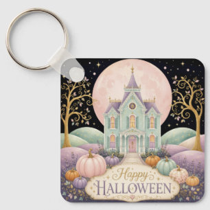 Grillige Pastelkleurige Victoriaanse Geheime Huis Sleutelhanger
