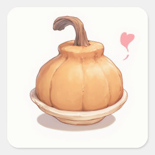 grillige pastelkunst vierkante sticker