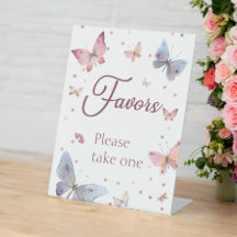 grillige pastelvlinder gunst vertoningsbord