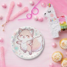 grillige pastelvos-Baby shower Papieren Bordje