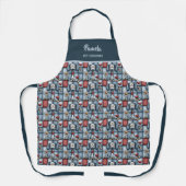 Grillige Patchwork Hond Patroon Huisdierverzorger Schort (Voorkant)