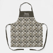 Grillige Patchwork Hond Patroon Huisdierverzorger Schort (Voorkant)