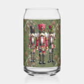 Grillige Patchwork Kerst Notenkraker Trio Blikvorm Glas (Achterkant)