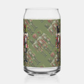 Grillige Patchwork Kerst Notenkraker Trio Blikvorm Glas (Links)